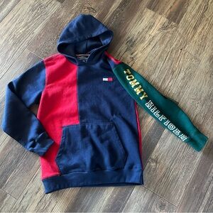 Tommy Hilfiger Colorblock youth boys hoodie hooded sweatshirt 16/18 L shirt